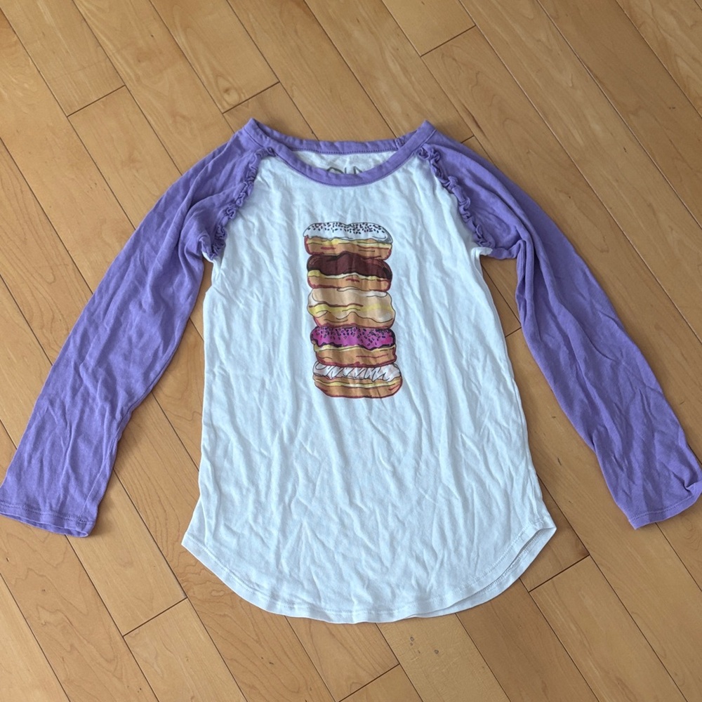 Chaser Purple and White Long Sleeve Tee